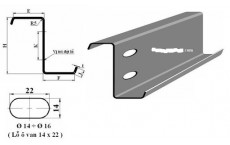 Giá xà gồ z250 mạ kẽm ( mạ z275 ), xà gồ z 250 x 62 x 68 x 2.5 mm