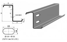 Giá xà gồ z150 mạ kẽm ( mạ z120 ), xà gồ z 150 x 50 x 56 x 2.0mm